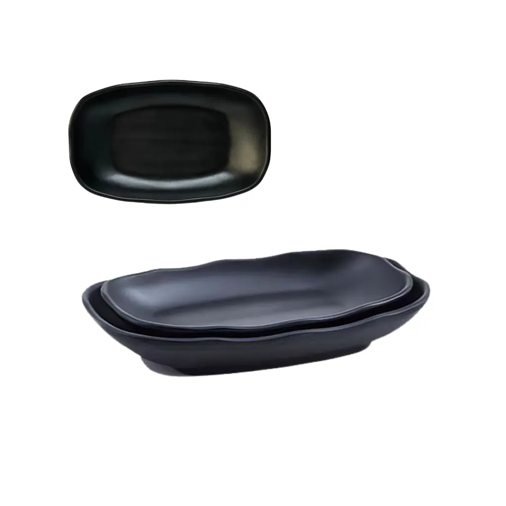 Bandeja honda melamina para mesa y servicio en restaurante 20x12x2.5 cm - Imagen 2