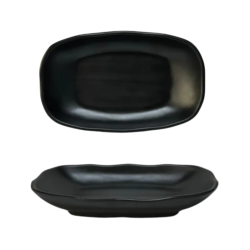 Bandeja honda melamina para mesa y servicio en restaurante 20x12x2.5 cm