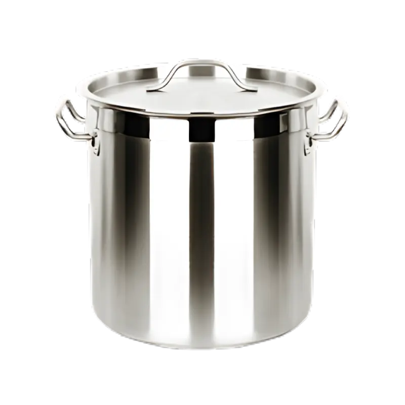 Olla con manijas en acero satinado 201 - ø 30 cm / 22 l