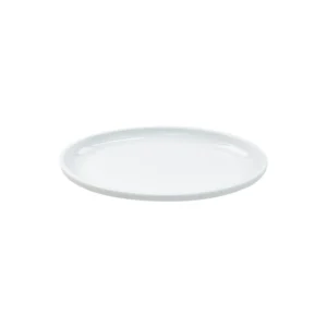 Plato Plano Grande Ovalado Borde Ceramica