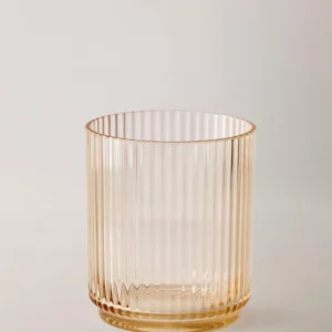 Vaso dorado 310 ml - rayas