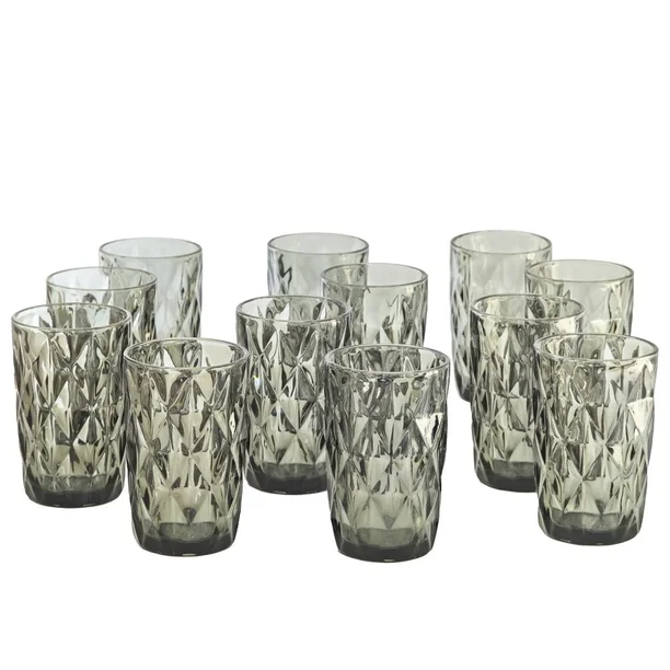 Vaso gris 310 ml - cuadros - Imagen 2