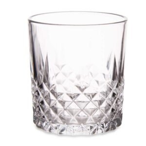 Vaso gris 310 ml - cuadros