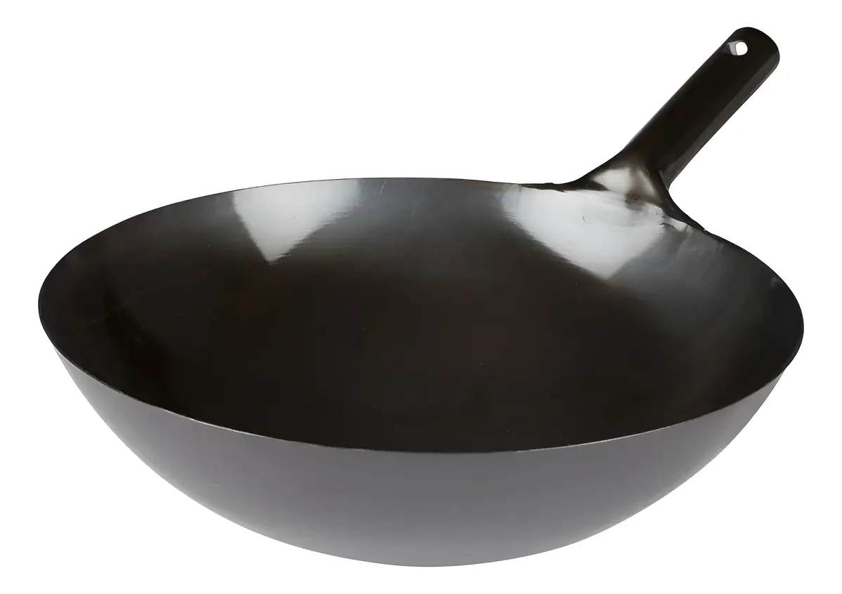 Wok con mango en hierro con mango en policarbonato 34cm - Imagen 2
