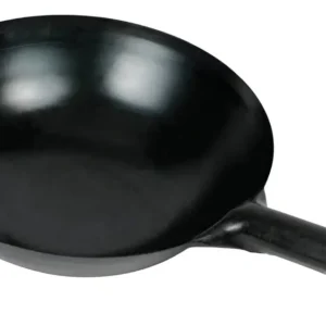 Wok con mango en hierro con mango en policarbonato 34cm