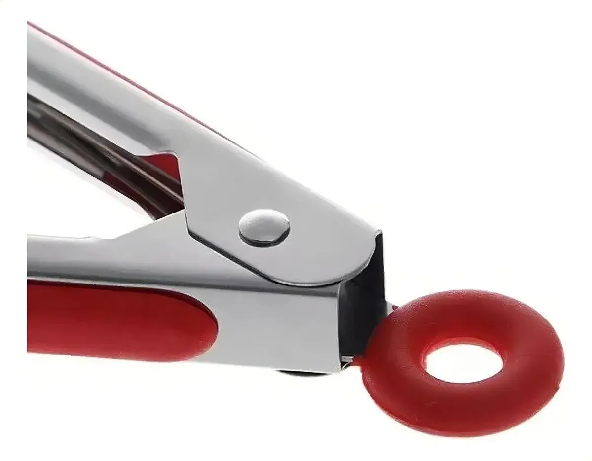 Pinza mango rojo y cabeza en silicona 12″ - Imagen 4
