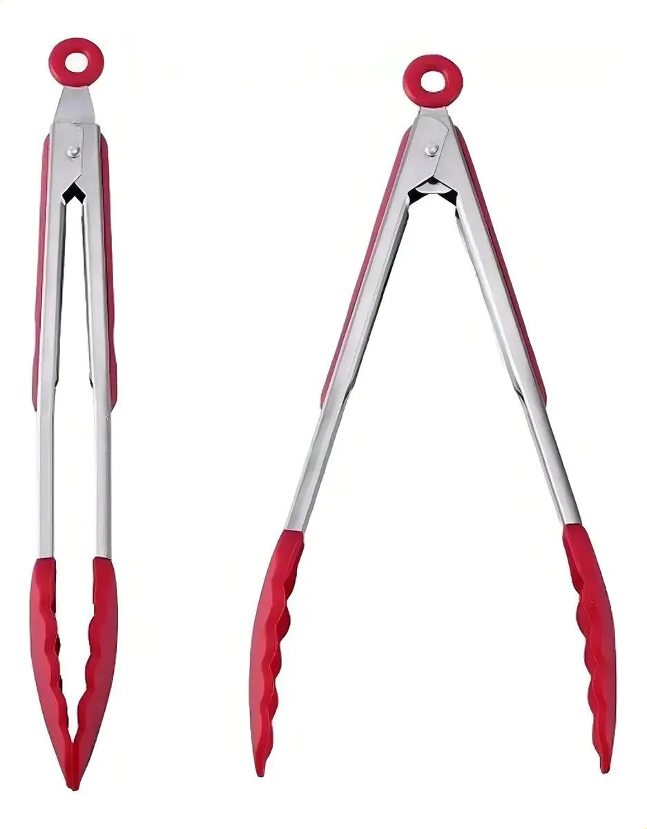 Pinza mango rojo y cabeza en silicona 12″ - Imagen 2