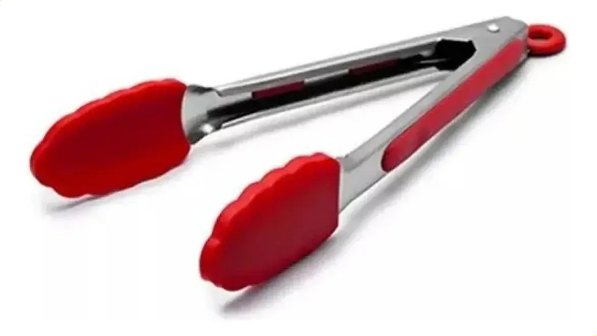 Pinza mango rojo y cabeza en silicona 12″