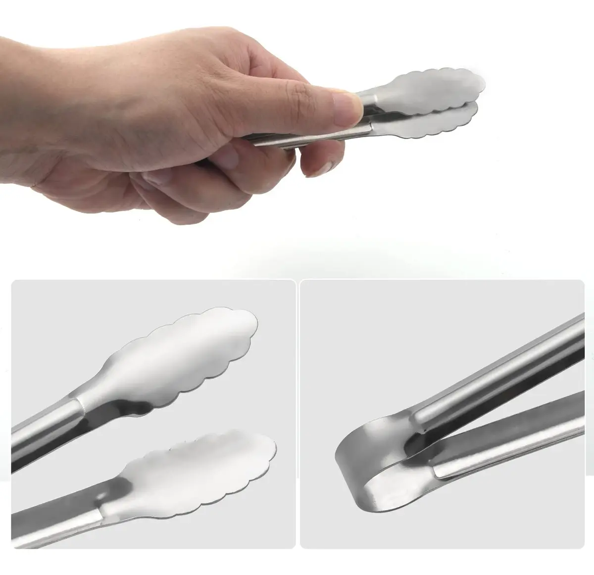 Pinza en plástico transparente con acero 21cm - Imagen 2